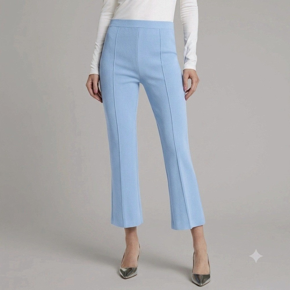 Theory Light Blue Boot Cut Knit Pants